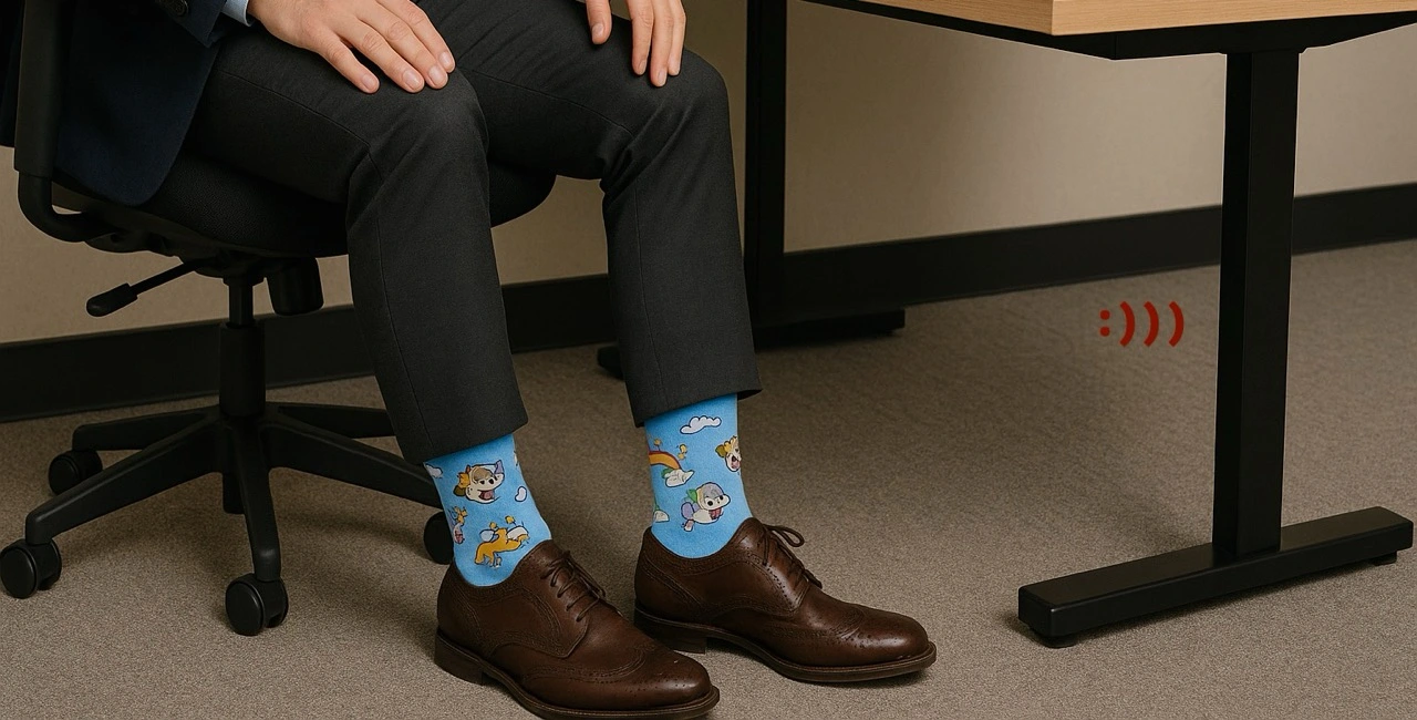 جوراب فانتزی در محیط اداری