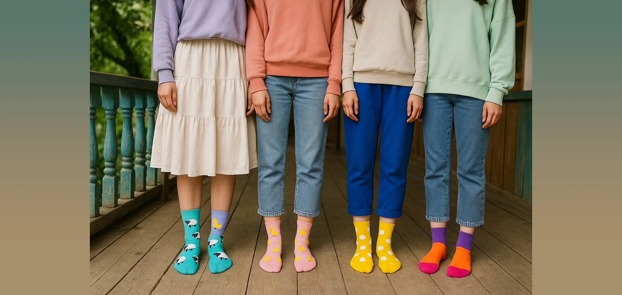 انواع جوراب ترند دخترانه